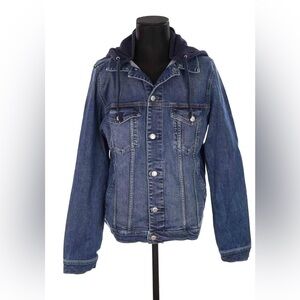 ZADIG & VOLTAIRE MEN/women Blue Denim Jacket with Hood